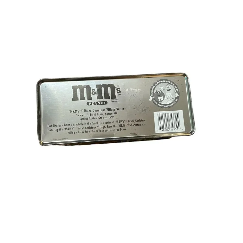 Vintage M&M’s Candy Collectible ‘dinner’ Tin 1996 Christmas Village seri…‎